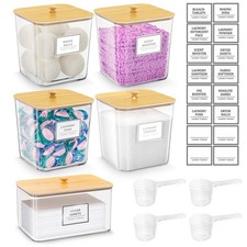 4 1 Pack Laundry Room Organization Containers,Clear Laundry Pods Container,La...