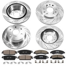 Front Rear Drilled Rotors Brake Pads For Chevrolet Avalanche Cadillac Escalade Front Rear Drilled Rotors Brake Pads For Chevrolet Avalanche Cadillac Escalade