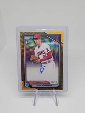 2024 Bowman Chrome Ryan Johnson Gold Wave /50 Auto 1st Bowman Angels