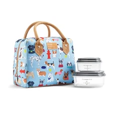 Stylish Insulated Lunch Bag with Two Containers for Women Multicolor Tote