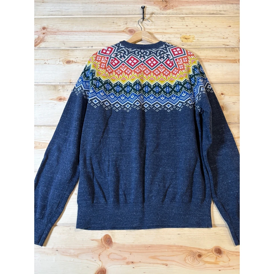 Suéter GAP FairIsle Multicolor Nórdico Cuello Redondo Pullover Hombres Grande Informal Preppy Foto 2 de 4