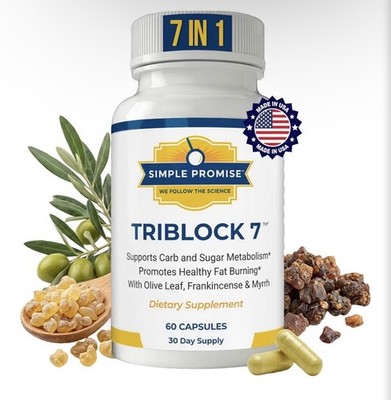 Simple Promise TriBlock7 Frankincense & Myrrh Carb Blocker Weight Management 60