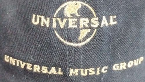 Vintage 90s Universal Music Group Hat Black Suede Snap Back Baseball Cap UMG - Picture 5 of 8