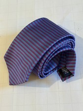 Vtg Brooks Brothers Tie, Purple, Blue, Horizontal Striped, Pure Silk, USA Made