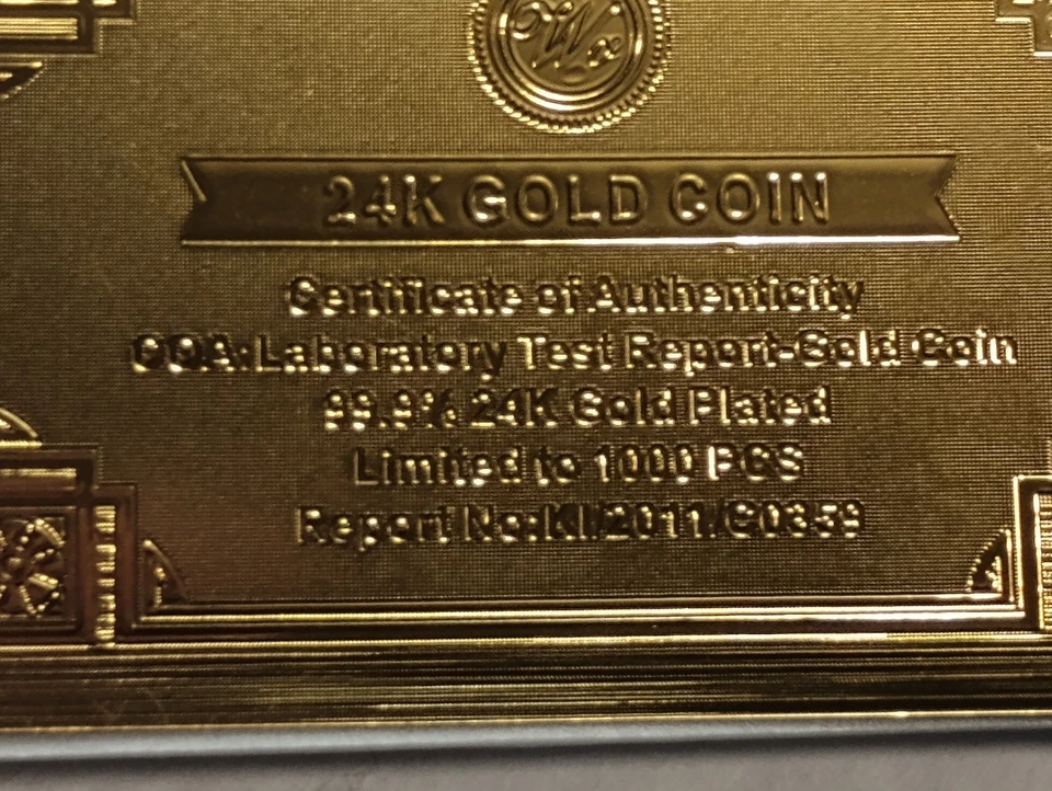 Beautiful, Battle Of Pearl Harbor Commemorative 24 KT Gold, 5 Coin Set With Case - Image 4 of 4