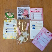 Sanrio Embroidery Patch Set Hello Kitty, Snail, Banana, Star Shape, Etc. USED K