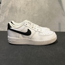 Nike Air Force 1 LE Shoes Youth Kids White Black Low Leather Sneakers CZ1685-100