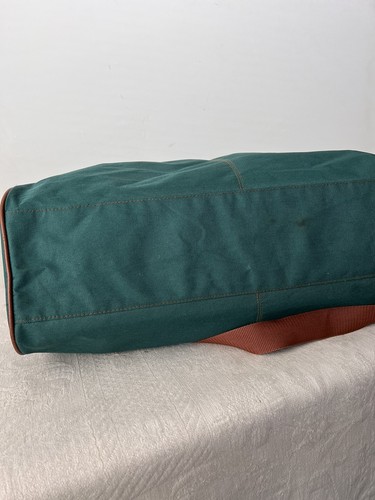 Ralph Lauren Polo Vintage Duffle Bag Hunter Green Canvas Handles Strap Pony - Picture 13 of 22