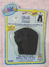 Retro Early 00s Ganz Webkinz Clothes - Black Jeans - BRAND NEW -FACTORY SEALED