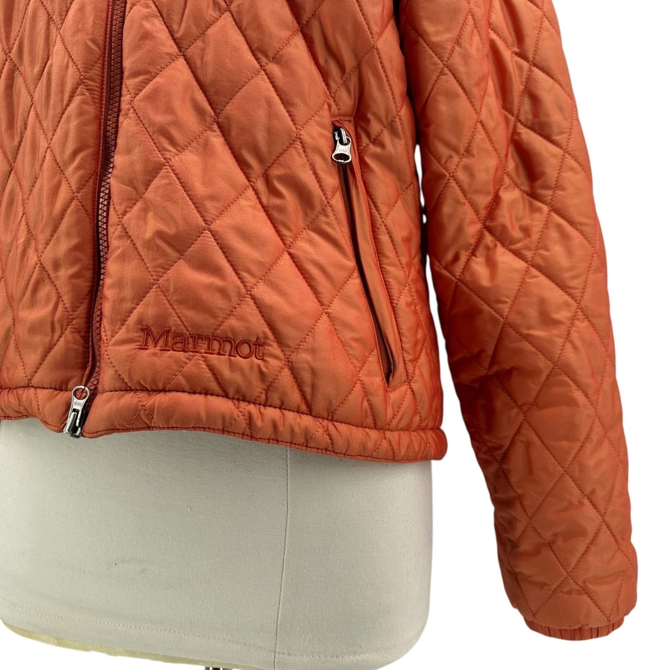 Chaqueta mediana para mujer Marmot Primaloft acolchada naranja forrada de vellón Foto 2 de 4