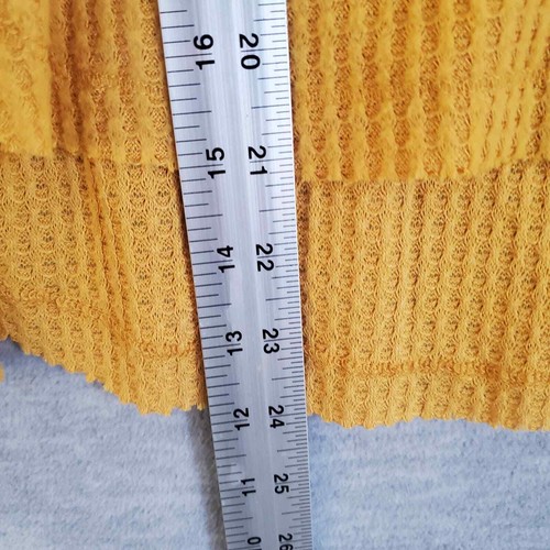 Art Class Sweater Womens XL Yellow Knit V neck Pullover - Picture 3 of 6