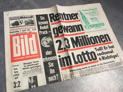 Bildzeitung 3.4.1975 April 03.04.1975 gift birthday 44th 45. 46. 47. 48.