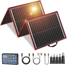 160W 18V Portable Foldable Solar Panel Kit with USB Output for RV - 12V Station