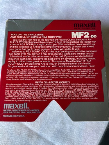 Vintage Maxell MF2-DD 3.5" Floppy Disks With Labels & Original Box Double Densit - Photo 9/11