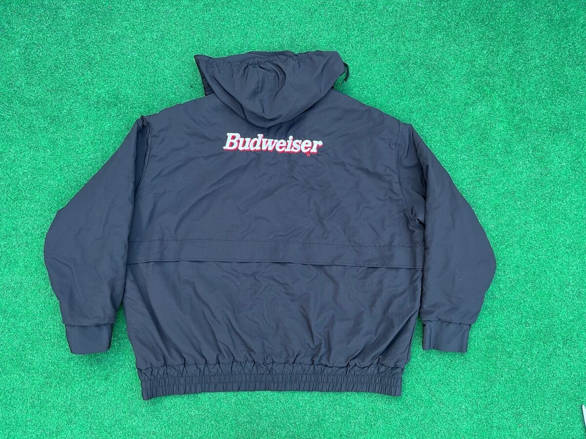 Vintage Budweiser Unitog Work Utility Work Jacket W/ Hood Sz Vintage Budweiser Unitog Work Utility Work Jacket W/ Hood Sz