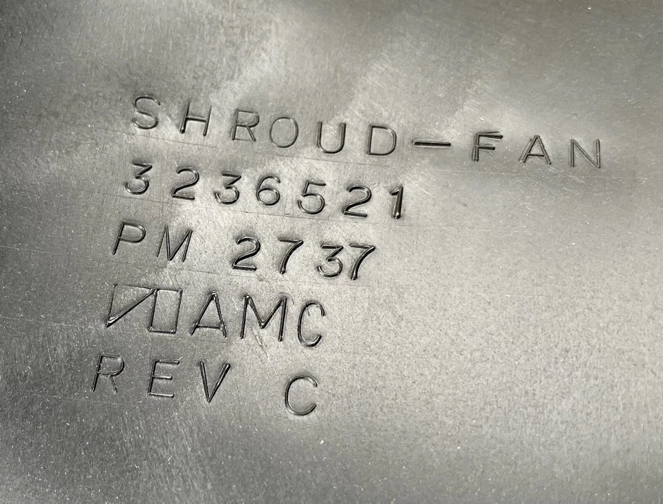 Cubierta de ventilador AMC Jeep 3236521 American Motors Corporation original OEM NUEVO DE STOCK Foto 3 de 4