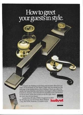 1988 Emhart Kwikset Doorknobs Locksets Vintage Print Advertisement