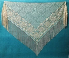 Heritage Lace Antique Gold Chantilly Shawl Wrap Victorian Style  Wedding Prom