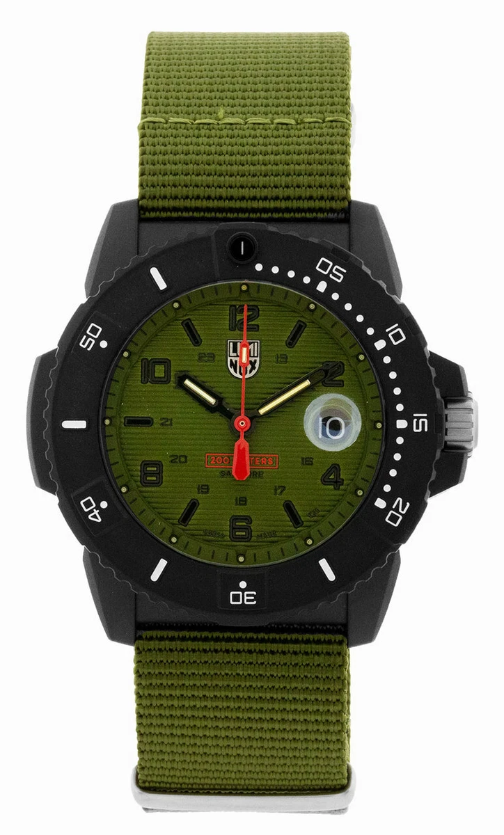 Luminox Navy Seal 45mm Green Dial Green Strap Men s Watch XS.3617.SET