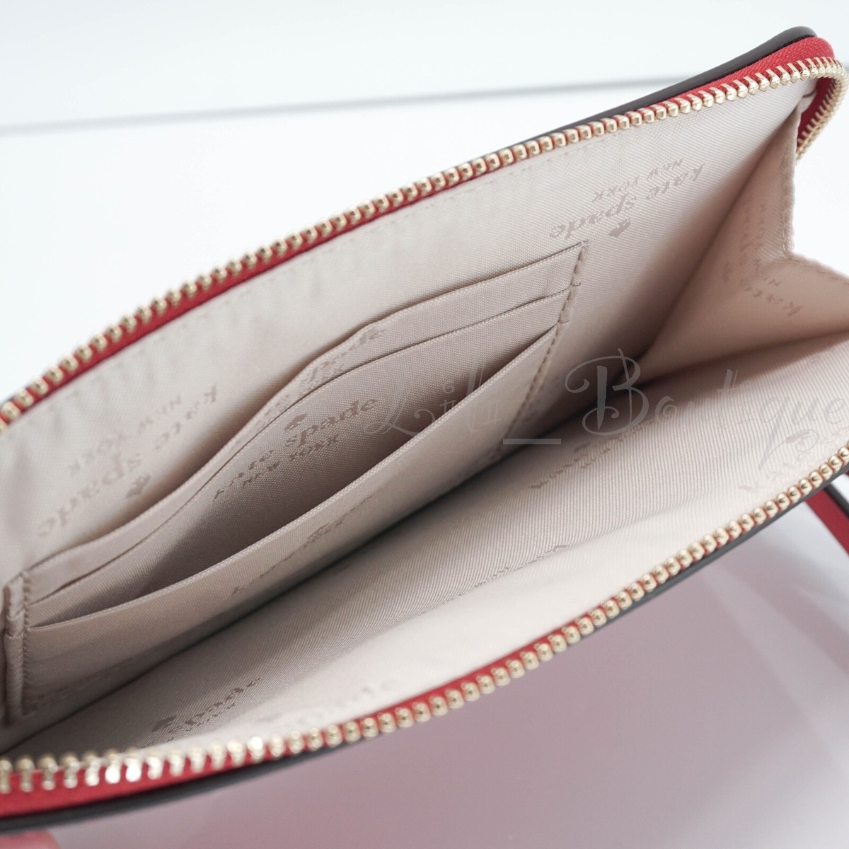 NWT Kate Spade KD546 Lucy Medium L-Zip Wristlet Saffiano Leather