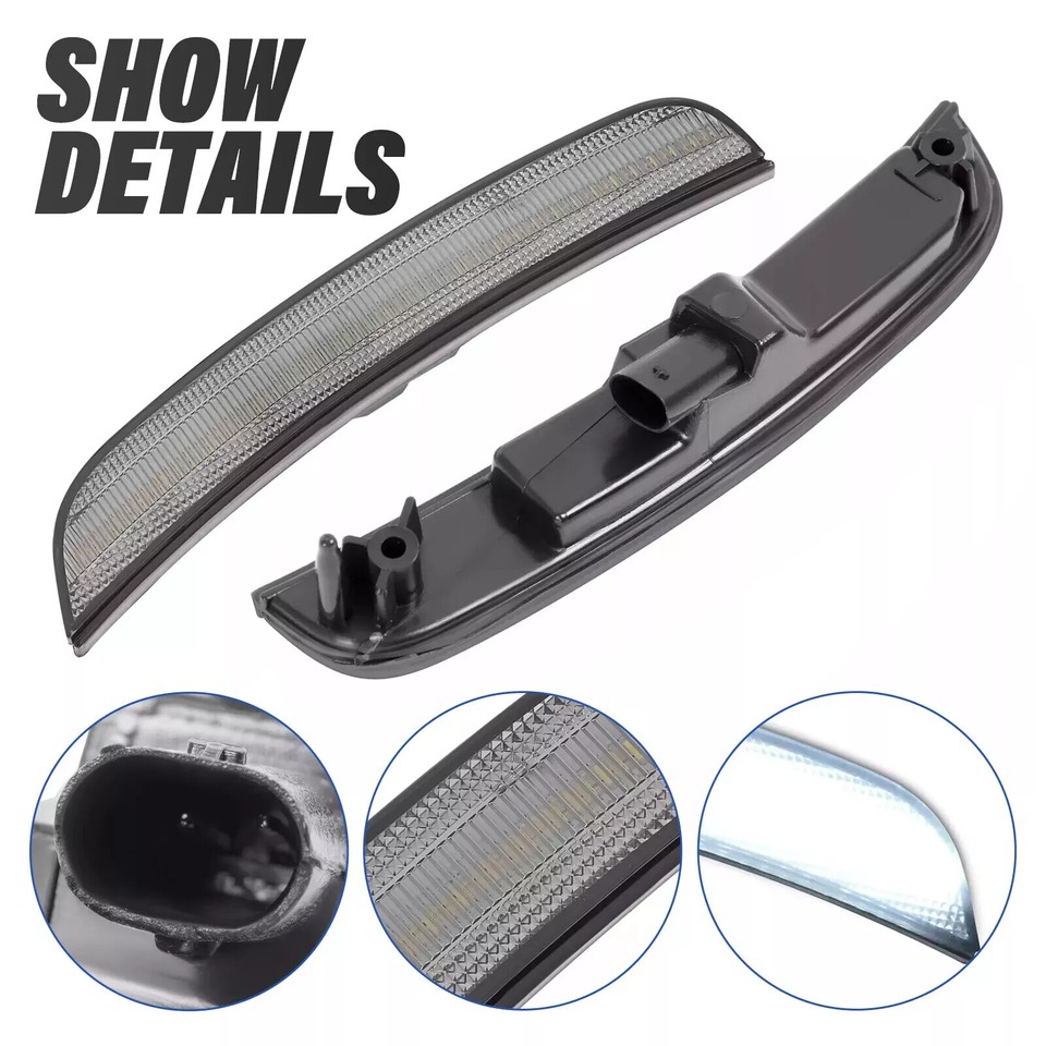 For 2015-2023 Chrysler 300 300C 300S 4x LED Front Rear Bumper Side Marker Light