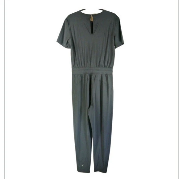 sweaty-betty explorer jumpsuit short sleeve drawstring excellent 