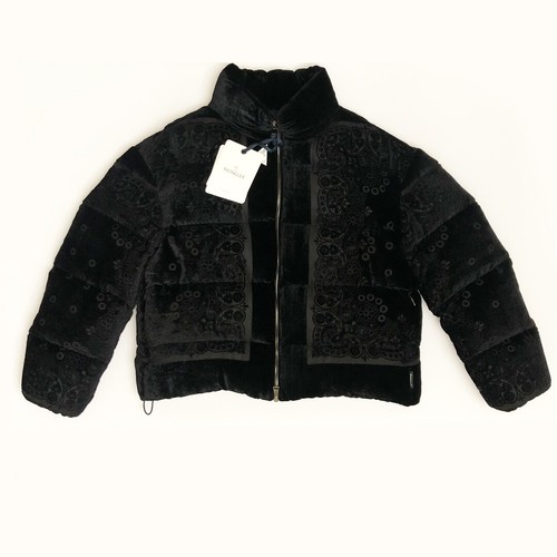 Moncler Labbe Printed Velvet Puffer Coat, Size 3 (M/L) - Picture 6 of 14