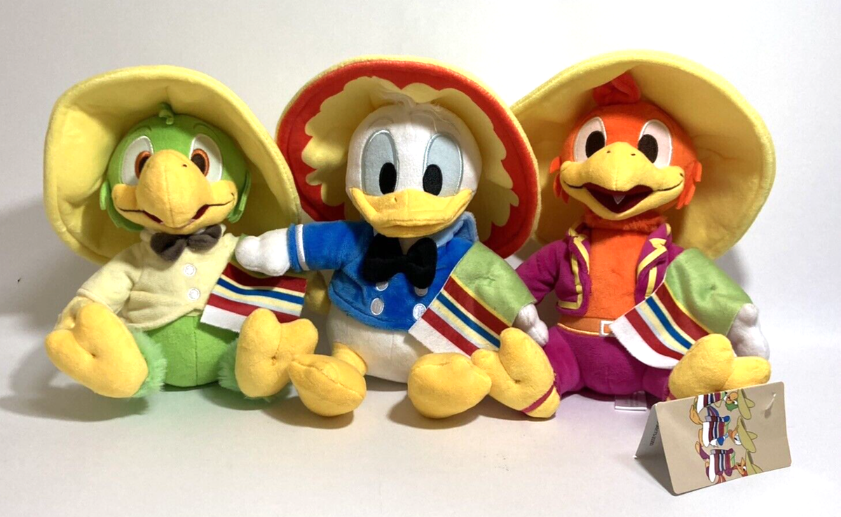 Disney Panchito Jose Donald Plush Doll Set of 3 The Three
