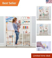 Convenient 56-Inch Wide Baby Gate with One-Touch Safety Lock - Easy Installation