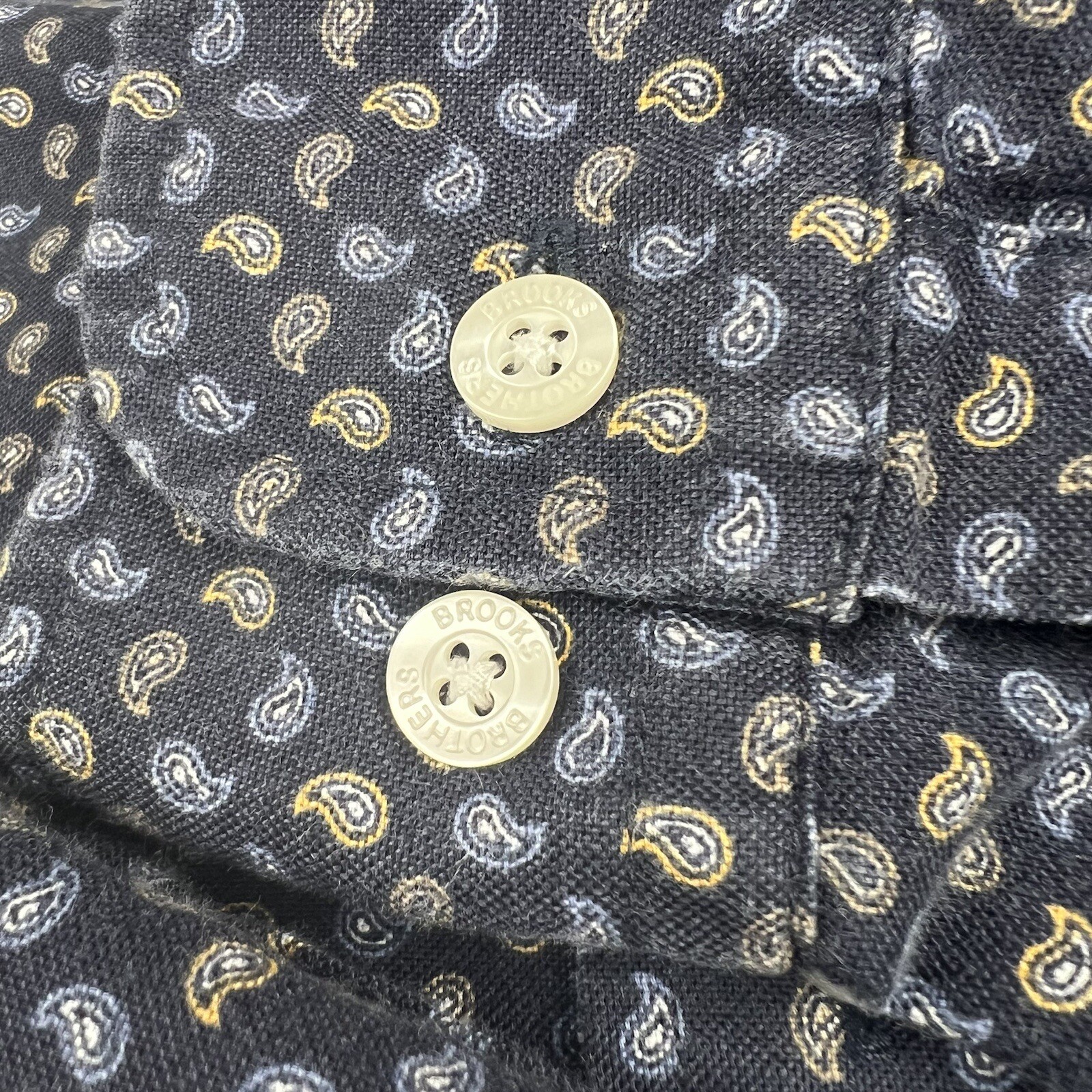 Brooks Brothers Shirt Men's Medium Madison Blue Paisley Allover Print Bandana image 2