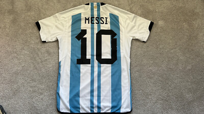 messi argentina jersey 2022 home World Cup 2 stars Adidas | eBay