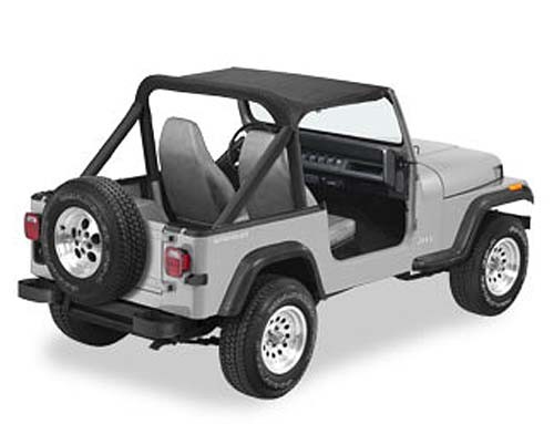Bikini strapless black Jeep Wrangler YJ en toile haut de gamme