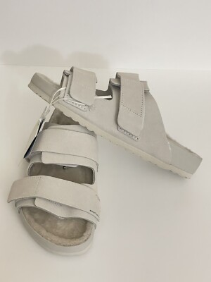 Birkenstock x Tekla Uji Handstitch Shearling Lined Sandals Ivory