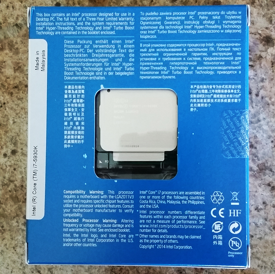 Intel Core i7-5930K Haswell-E UNLOCKED Six-Core Sealed NEW