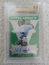 2018 Leaf Valiant Wander Franco Auto Green Gem mint BGS 9.5/10