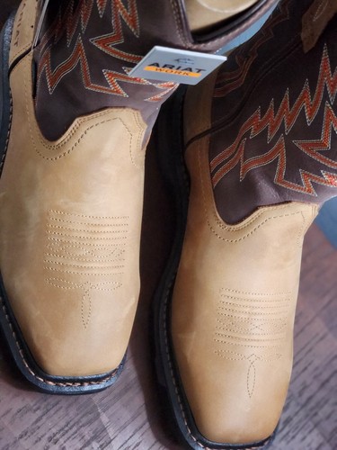 Ariat Men's Workhog XT BOA H2O Brown Boot - AGED BARK - Picture 5 of 13