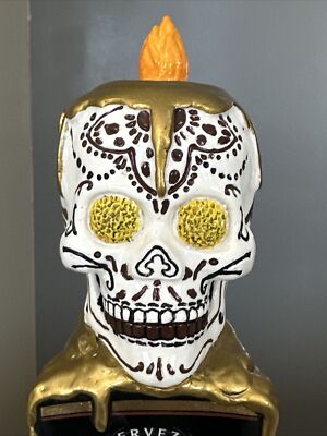 MODELO NEGRA CERVEZA DIA DE LOS MUERTOS BLACK CANDLE SKULL beer
