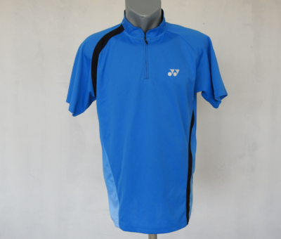 YONEX バドミントンシャツ XL 青 宮城 YONEX Mens Activewear Jersey Blue Shirt Size XL Sport 1/4 Zip