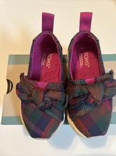 NIB TOMS Tiny Alpargata Shoes Toddler-Girls Sz 5