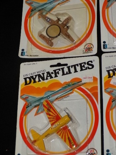 6 Dyna-Flites Die Cast Airplane Zee Toys 1982 Stuka Spitfire Hawkeye Gold Goose - Picture 2 of 5