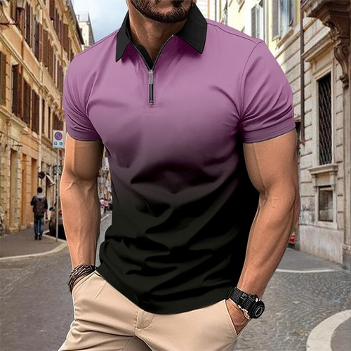 Herren Kurzarm Slim Fit Poloshirts Business Hemden Freizeit Golf Hemd - Bild 4 von 18