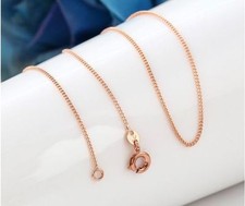 9ct 9K Rose Gold Plated Ladies Curb Link NECKLACE CHAIN. 18 inches,Gift,1012 UK