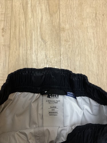 REI Co-op Kids Rainwall Rain Pants S 8 Pull On Nylon Waterproof Windproof Shell - Picture 2 of 6