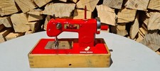 REGINA NÄHMASCHINE KINDER KINDERNÄHMASCHINE BLECHSPIELZEUG ROT 1949 ELEKTRISCH