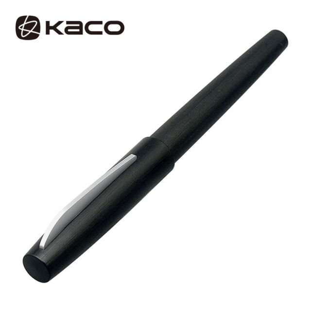 KACO EDGE Black Brushed Fountain Pen Schmidt EF/F/M Come with Schmidt Converter