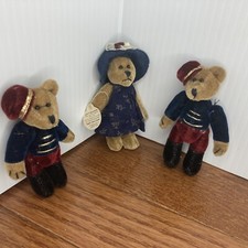 BOYDS BEARS T Foley Wuzzies 3.5 Mini Bears LOT OF 3 Tatum Wuzzie Bell Hops