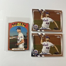 (3) Jacob deGrom 🔥 2021 Topps Heritage 1972 Die Cut MINI 72DC-3 Chrome #12