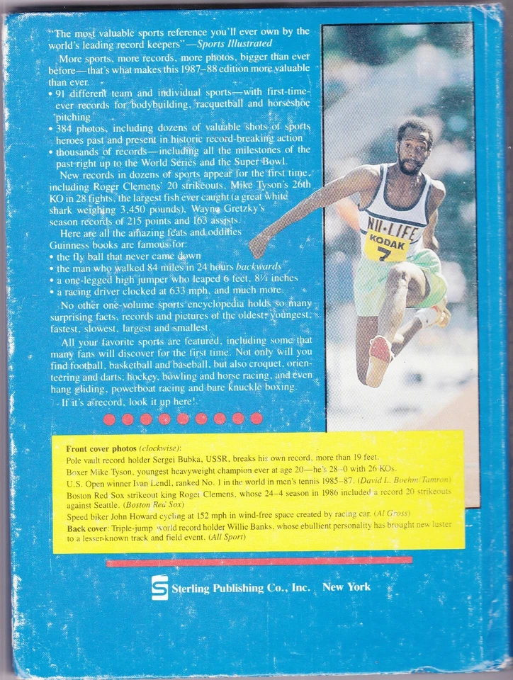 Vintage Just for Boys presents 1987-88 Guinness Sports Record Book Foto 2 de 2