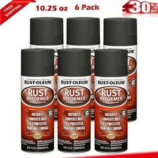 Rust-Oleum 248658-6PK Rust Reformer Spray,10.25 oz, Black, Rust Resistant 6 Pack