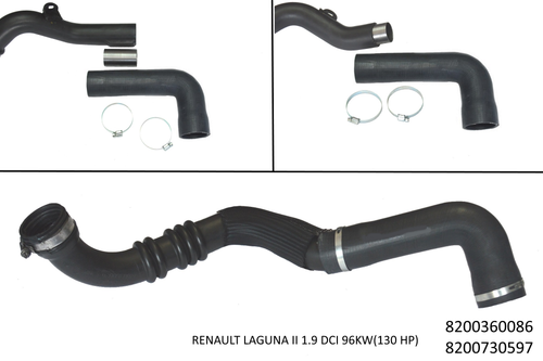 Durite D'intercooler/turbo Pour Renault Laguna II 1.9 DCI - Références OEM 8200730597 Et 8200360086